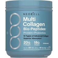 NeoCellMultiCollagenBio-PeptidesPowder|22oz|AdvancedwithHyaluronicAcidandVitaminC|10SuperTypesofColl