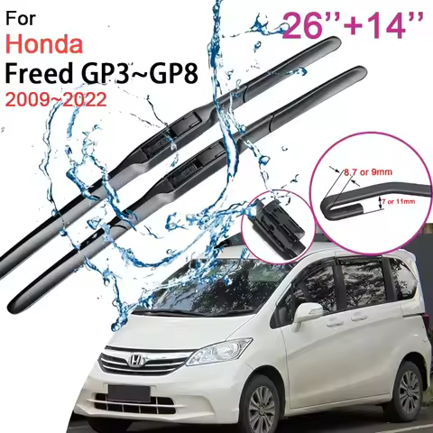 Car Front Windshield Wiper Blades for Honda Freed GP3~GP8 2009~2022 2010 2011Frameless Durable Rubbe