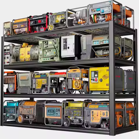 72" W Metal Garage Shelving - 30" D Heavy Duty Storage Shelves - Adjustable Shelf Unit for Warehouse