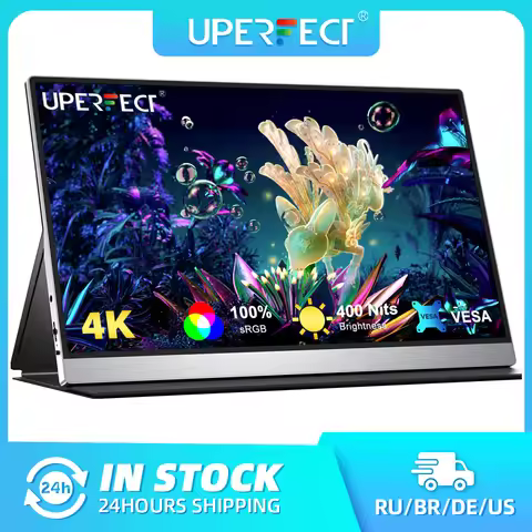 UPERFECT 15.6 Inch 4K 3840 x 2160 Portable Monitor HDMI Type-C 3.1 Second Extended Screen Display Fo