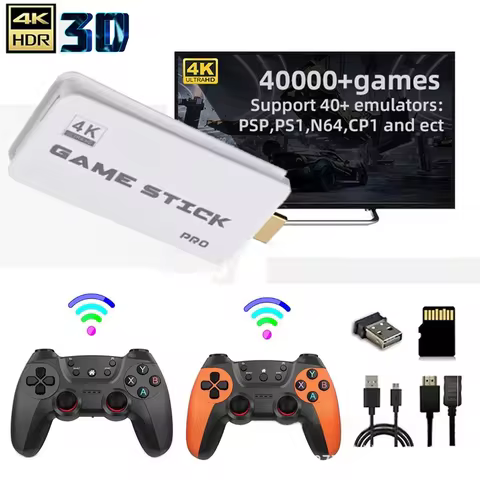 M15 TV Gaming Controller 4K HD Video Controller Game Console 40K/50K Games 64G Retro Arcade Games PS
