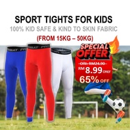 ROOFLESS Seluar Tight Budak Lelaki Putih Tight Pants Kids Soccer Seluar Fit Budak Lelaki Seluar Bola