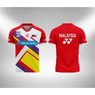 2024 fashion Jersey Badminton Malaysia Thomas Cup Uber Cup  Tshirt / Jersey Microfiber Clothes / Jer