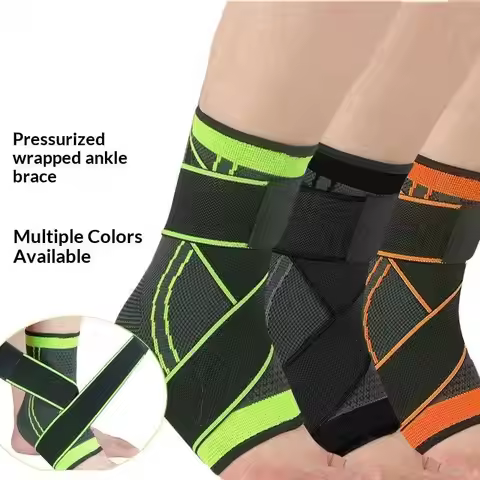 •1 Pc Compression Ankle Support Sports Adjustable Basketball Ankle Wrap Men Women Hiking Running Pre