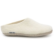 白色手工羊毛拖鞋 室內拖鞋 柔軟 舒適 防滑 羊毛氈鞋