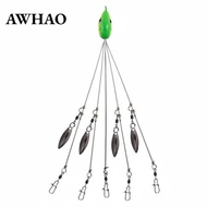[AWHAO] Alabama Rig 18 G Umbrella Rig Freshwater and Saltwater for Bass Fishermen,