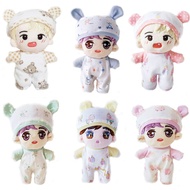 VogueMing Kpop Wanna one EXO Bangtan Boy 15cm 20cm Doll's Clothes Hat Pajama Set Cute【no Doll】 (Purp
