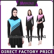 MIRA Muslimah Swimsuit Hijab Women Female Swimming Suit Baju Renang Plus Size Muslim Swimwear A1