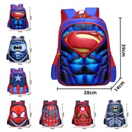Spiderman Kids 3D Cute Spiderman Design Print Backpack Children Captain America Bag Boys Primary School Bag Kindergarten Backpack