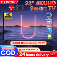 EXPOSE 32 Inch SMART TV LED TV DTV ATV 24 32 43 50 Inch TV BlueTooth Full HD Flat Screen Television 