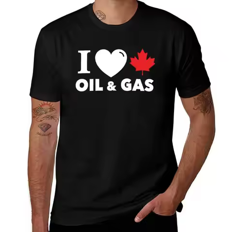 I Love Canadian Oil and Gas Red Heart and Maple Leaf Alberta Pipelines black background HD HIGH QUAL