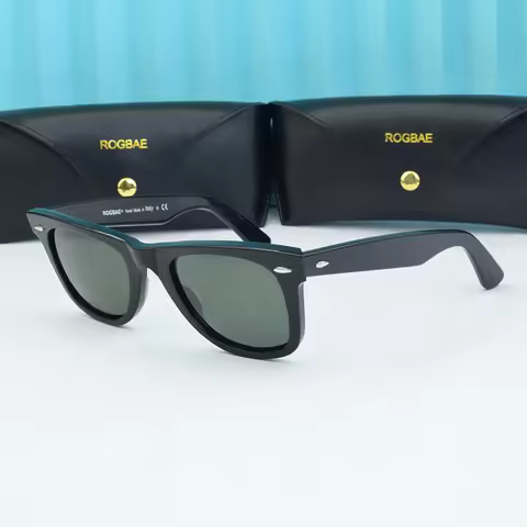 ROGBAE brand logo fashion Travel Sun glasses Men's Sunglasses UV400 Double riveted glass Women's Sun