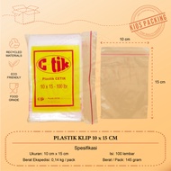 Plastic Clip 15x10 Ziplock Zipper Size 15 x 10 cm @100 Sheets