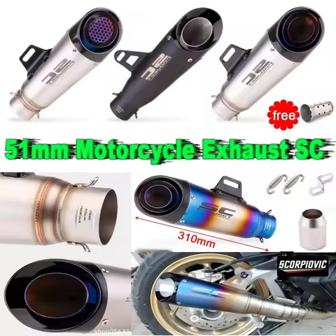 51mm/60mm Double Layer Triple Layer Motorcycle Exhaust Pipe db Killer Motorcycle Exhaust Pipe Carbon