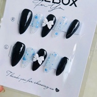[Multiple Colors - 5] 3D cartoon Nailbox with cute charms, Cute fake nails, Set of 10 fake nails for