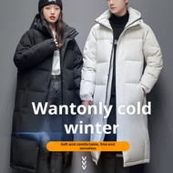 New Knee High Down Jacket Thickened Warm School Uniform Winter Knee High Thickened Down Jacket