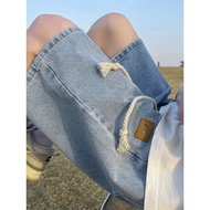 grunge jeans Seluar longgar baggy jeans men y Summer American Retro Trendy Washed Denim Shorts