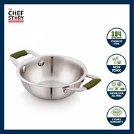 The Chef Story 12cm Stainless Steel Frying Pan | Tri-Ply 304 SS | Induction Compatible
