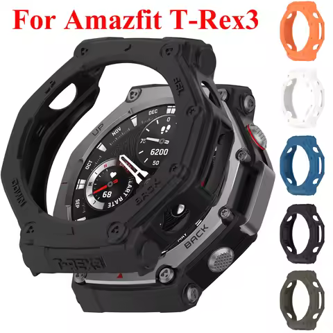 Rugged Cover for Amazfit TREX 3 Screen Protector Hard PC Frame Hollow Watch Case For Huami Amazfit T