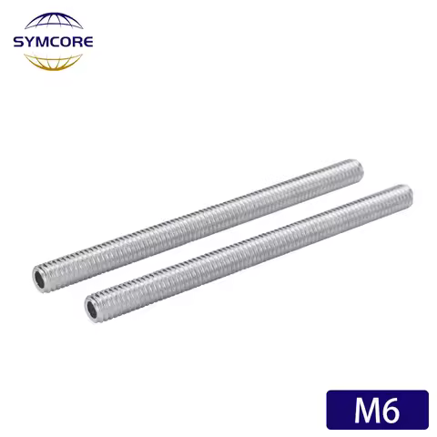 5pcs M6*1mm Hollow Tooth Tube Full Tooth Tube Galvanized Threaded Tube Adapter Screw Ceiling Extensi