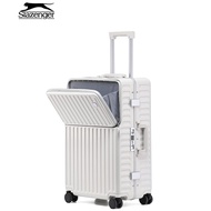 Slazenger Open Luggage Suitcase 20/24inch Multifunctional Aluminum Frame Trolley Case Mini Suitcase Travel