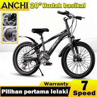 ANCHI 20inch basikal budak 7-12 tahun kids Mountain Bike Prevent rusting materials 7speed 自行車