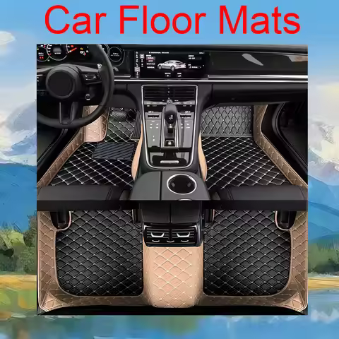 3 PCS PU Leather Car Floor Mats for Audi e-tron 2018-2023 Q2L Q3 Q3 Sportback 2020-2023 Car Accessor