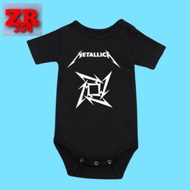 KATUN HITAM METALLICA BABY JUMPER LOGO BABY CLOTHING T-SHIRTS METAL BAND AGES 0 - 12 MONTHS TO 1 YEA