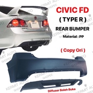 HONDA CIVIC FD/FD2 TYPE R REAR BUMPER + DIFFUSER BOLEH BUKA 3pcs