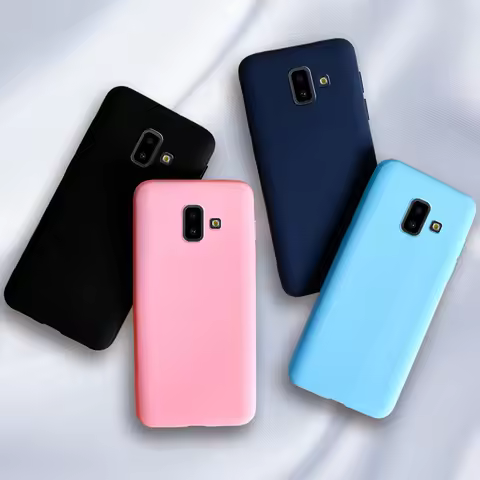 Matte Case For Samsung Galaxy J6 Plus 2018 Cover Soft Candy Color Silicone Case For Coque Samsung J6