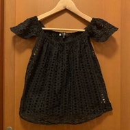 Size S Cotton On 沙灘Top 黑色縷空通花上衣 black lace tops top beach sea swimwear swim wear Bikini 泳衣 上衣 遮肚 