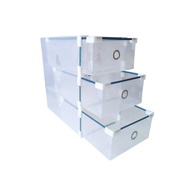 Kotak Laci Plastik Transparant Rak Susun Serbaguna Putih Storage Box 5