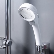 【OMORY】日式一鍵止水強力增壓蓮蓬頭-白色