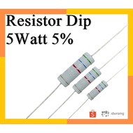 R resistor 5w 5K6 5.6K kiloohm 5watt tolerance 5% Dip