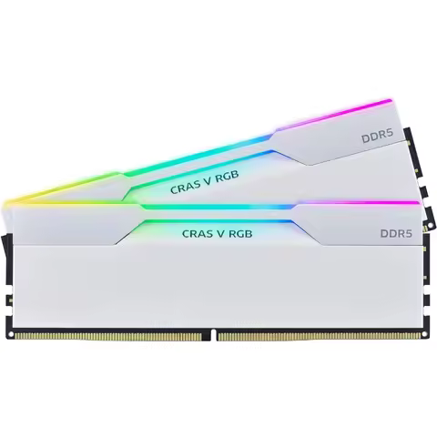 DDR5 6000MHz 32GB 2x16GB Gaming Desktop RAM Memory CL30 1.35V XMP 3.0 AMD Expo Ready White