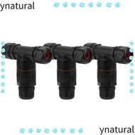YNATURAL 3PCS Electrical Cable Connector, 3 Way 450V Waterproof Connector, Generic 32A T Shape Wire 