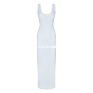 Skims Handpicked Summer New Kardashian Lace Trim Backless Long Dress Elegant Style Sleeveless U-Neck