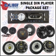 🔊CALIBER Single Din Player🔊CHU-6600UBT Bluetooth USB MP3 Player + Speaker + Tweeter |Suitable For Al
