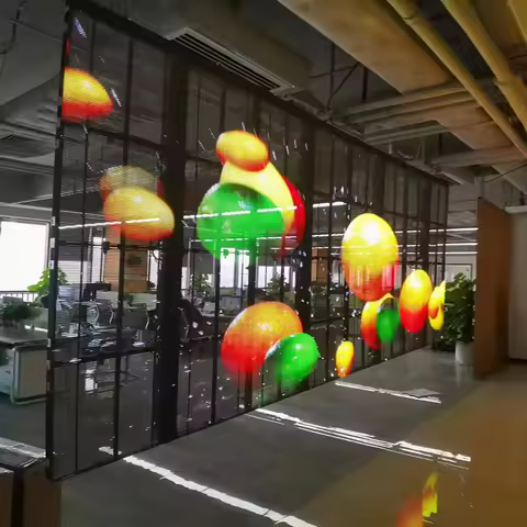 Store Window Advertising LED Display Transparent LED screen Glass LED Scre P2.8 P3.91 ice Curtain Gl