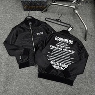 DSQUARED2 milano WindJacket for Men and Women 2 layers. Beautiful black wind bomber jacket, trendy B