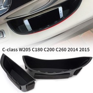 2Pcs ด้านหน้าที่พักแขนบนประตูกล่องเก็บของคอนเทนเนอร์สำหรับ Mercedes Benz C-Class W205 C180 C200 C260