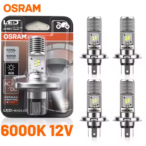 OSRAM HS1 LED Headlight Motor 6000K White Lamp HS1 LED Bright Motorcycle High Low Beam PX43t Moto Bu