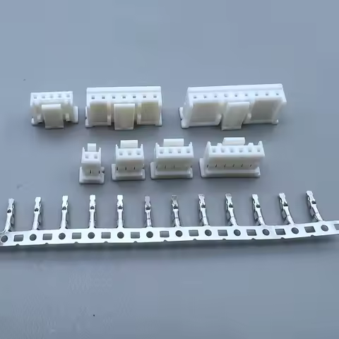 50PCS PA/PAE2.0 Connector with Button Plg Rubber Shell Connector Wiring Press Line Terminal reed 2P