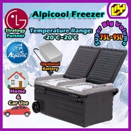 Alpicool 95L 75L Portable Car Freezer with Battery Fridge Refrigerator Trolley Cooler Ice Box Large Picnic Fridge
