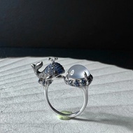 藍鯨 | 玻璃種翡翠戒指 設計款翡翠 18K金