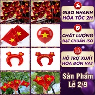 [HCMC] National Day Accessories September 2 - Holiday Decorations September 2, Red Flag with Yellow 
