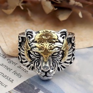 Cincin Elegan Desain Kepala Macan Pengawal Raja (Adjustable)