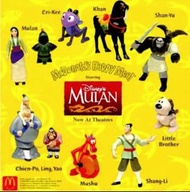McDonald’s Disney 麥當勞1998 迪士尼 花木蘭MULAN 8件全套合售（絕版懷舊玩具）