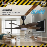 ALPHA ALKOVA AXIS LED 5B/42 Ceiling Fan 42 Inch Matt Black | Premium Modern Ceiling Fan