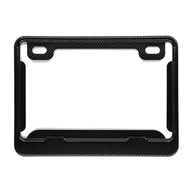 Matte Black Carbon Fiber Motorcycle Plain License Plate Frame 9.3X6.8Inch